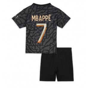 Paris Saint-Germain Kylian Mbappe #7 Dětské Alternativní dres komplet 2023-24 Krátký Rukáv (+ trenýrky)